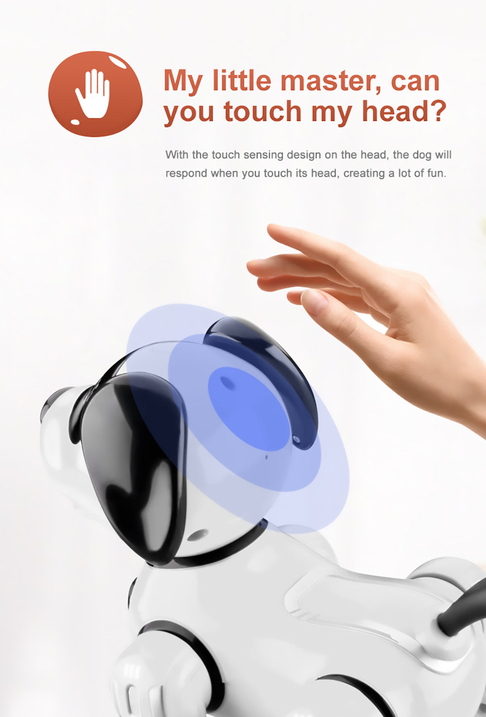 JJRC R19 Dálkové ovládání Robot Pes Hračka Interakce RC Robotický Kaskadér Štěně Vzdělávací Hračka pro Děti - Bílá