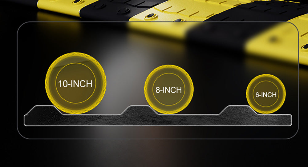 Elektrická koloběžka JOYOR C10, motor 500 W, baterie 48 V 10,4 Ah, pneumatiky 10 palců, maximální rychlost 45 km/h, dojezd 30–50 km, maximální zatížení 120 kg, přední a zadní kotoučová brzda