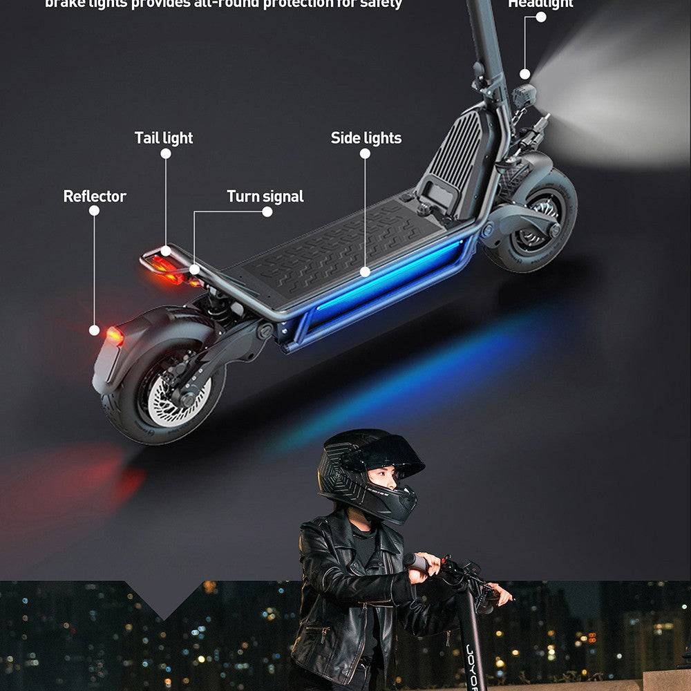 JOYOR E6-S 11palcová terénní elektrická koloběžka 1600W*2 dvojitý motor 60V 31,5Ah baterie 80km/h maximální rychlost hydraulické brzdy dojezd 100km - černá