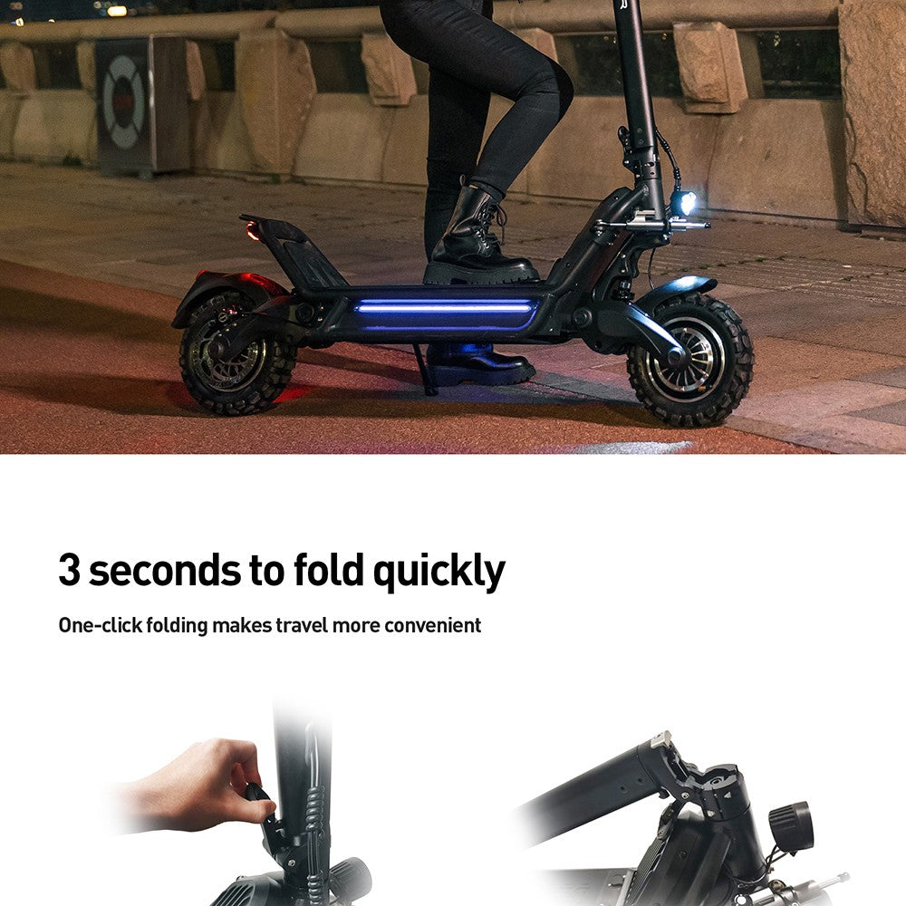 JOYOR E6-S 11palcová terénní elektrická koloběžka 1600W*2 dvojitý motor 60V 31,5Ah baterie 80km/h maximální rychlost hydraulické brzdy dojezd 100km - černá