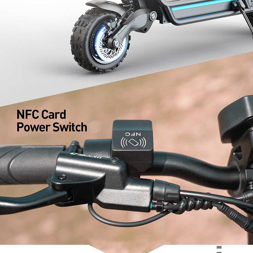 JOYOR E6-S 11palcová terénní elektrická koloběžka 1600W*2 dvojitý motor 60V 31,5Ah baterie 80km/h maximální rychlost hydraulické brzdy dojezd 100km - černá