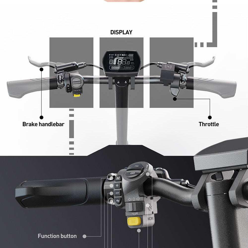 JOYOR E6-S 11palcová terénní elektrická koloběžka 1600W*2 dvojitý motor 60V 31,5Ah baterie 80km/h maximální rychlost hydraulické brzdy dojezd 100km - černá