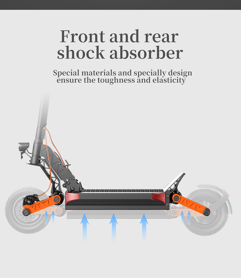 Elektrická koloběžka JOYOR S10-S 60V 18Ah baterie, duální motor 1000W, maximální rychlost 65 km/h, dojezd 70-85 km, černá