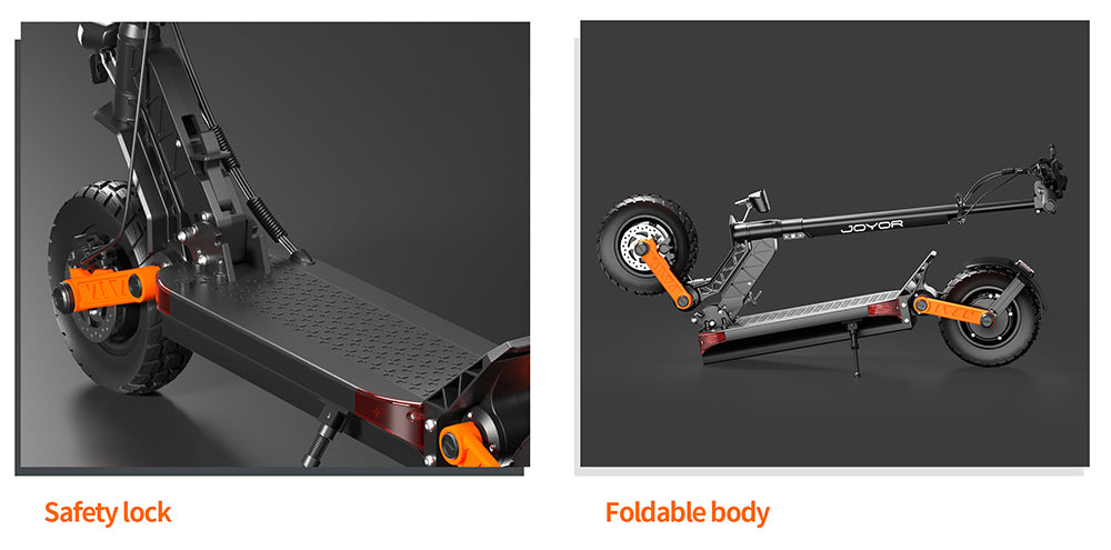 Elektrická koloběžka JOYOR S10-Z, 10palcové terénní pneumatiky, 60V 18Ah baterie, 1000W*2, dvojitý motor, dojezd 70-85 km, zatížení 120 kg, dvojité hydraulické kotoučové brzdy, tlumiče, směrové světlo, inteligentní LED displej, aktualizace z S10-S - černá