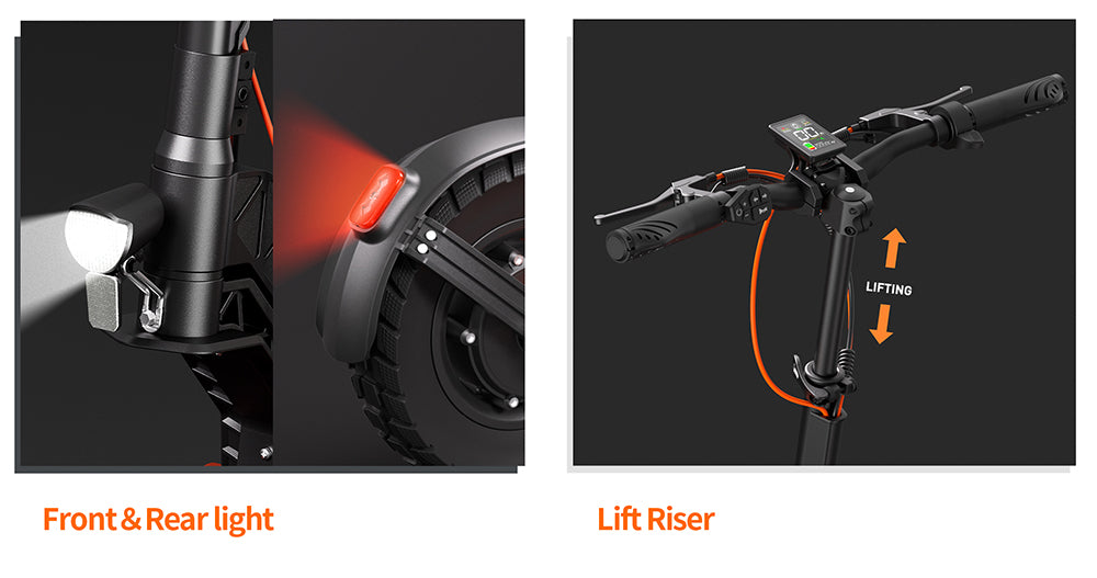 Elektrická koloběžka JOYOR S5-Z, baterie 48 V 13 Ah, motor 600 W, pneumatiky 10*3,0 palce, rychlost 25 km/h, dojezd 55 km, rám z hliníkové slitiny, 6 světel, směrová světla, dvojitá kotoučová brzda - černá