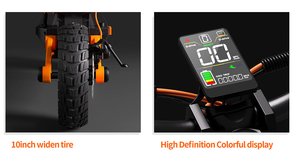 Elektrická koloběžka JOYOR S5-Z, baterie 48 V 13 Ah, motor 600 W, pneumatiky 10*3,0 palce, rychlost 25 km/h, dojezd 55 km, rám z hliníkové slitiny, 6 světel, směrová světla, dvojitá kotoučová brzda - černá