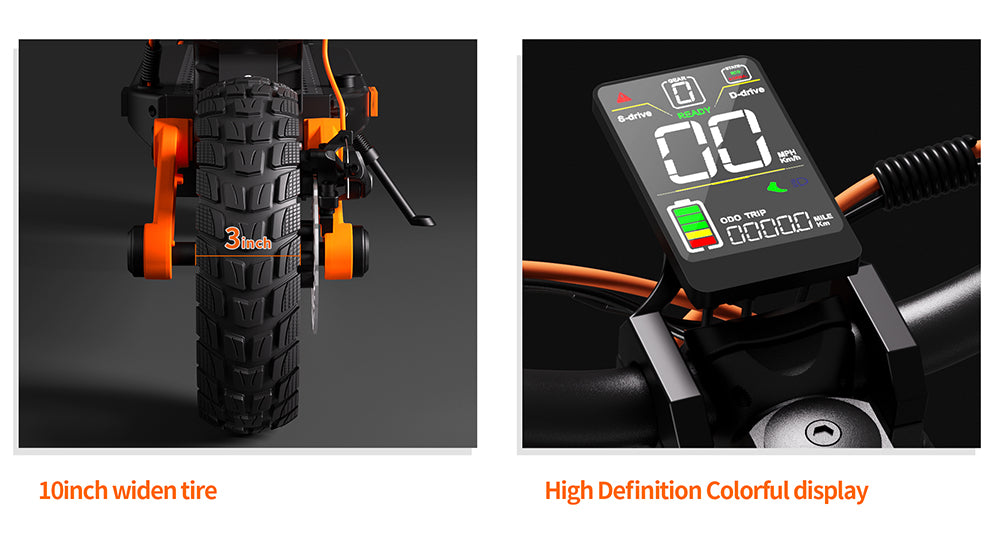 Elektrická koloběžka Joyor S8-S-Z se směrovými světly, motor 600 W*2, baterie 48 V 26 Ah, pneumatiky 10 palců, maximální rychlost 55 km/h, dojezd 75 km, dvojité hydraulické brzdy, přední a zadní tlumič, 6 světel