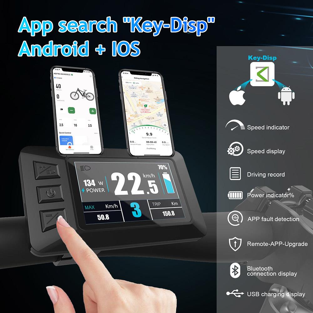 KAISDA K7 20*1,95 palcový skládací elektrický moped, horské kolo, motor 350 W, SHIMANO, 21 rychlostí, ovládání přes aplikaci - bílý