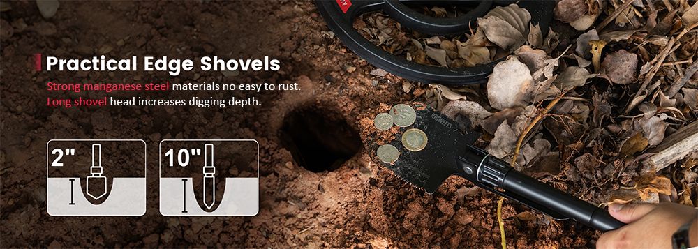 Detektor kovů KAIWEETS EXPLORER X I, 6 režimů detekce, LCD displej, nastavitelná dlouhá stopka, vodotěsná cívka IP68