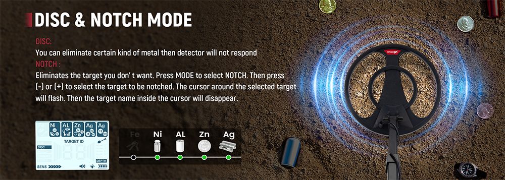 Detektor kovů KAIWEETS EXPLORER X I, 6 režimů detekce, LCD displej, nastavitelná dlouhá stopka, vodotěsná cívka IP68