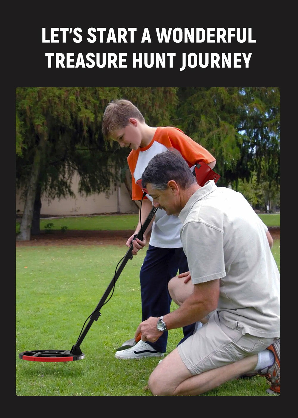 Detektor kovů KAIWEETS EXPLORER X II, 4 režimy detekce, LCD displej, nastavitelná dlouhá stopka, vodotěsná cívka IP68