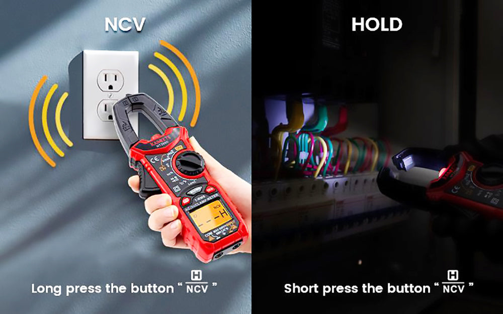 Digitální klešťový měřič KAIWEETS HT206D, LowZ a LPF, detekce NCV