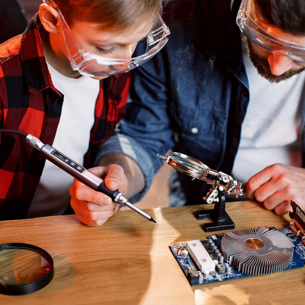 KAIWEETS KETS02 Chytrá digitální páječka, provozní napětí 9-20 V, přesná regulace teploty, režim spánku, dětský zámek, OLED displej