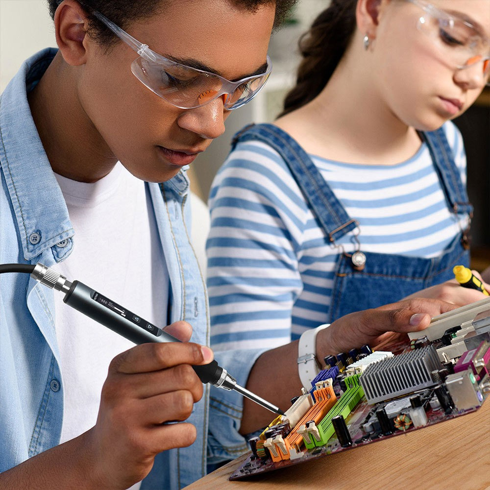 KAIWEETS KETS02 Chytrá digitální páječka, provozní napětí 9-20 V, přesná regulace teploty, režim spánku, dětský zámek, OLED displej