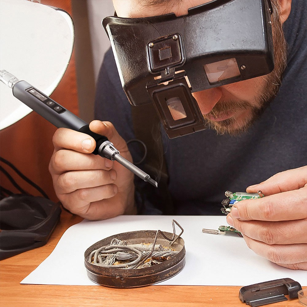 KAIWEETS KETS02 Chytrá digitální páječka, provozní napětí 9-20 V, přesná regulace teploty, režim spánku, dětský zámek, OLED displej