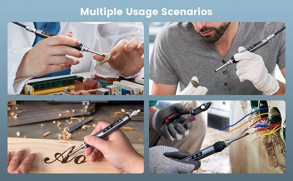 KAIWEETS KETS02 Chytrá digitální páječka, provozní napětí 9-20 V, přesná regulace teploty, režim spánku, dětský zámek, OLED displej