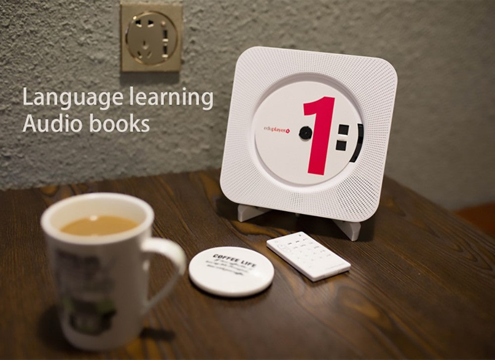 Kecag KC-808 Nástěnný CD přehrávač s Bluetooth a dálkovým ovládáním, FM rádio, MP3, konektor pro sluchátka, USB - černý