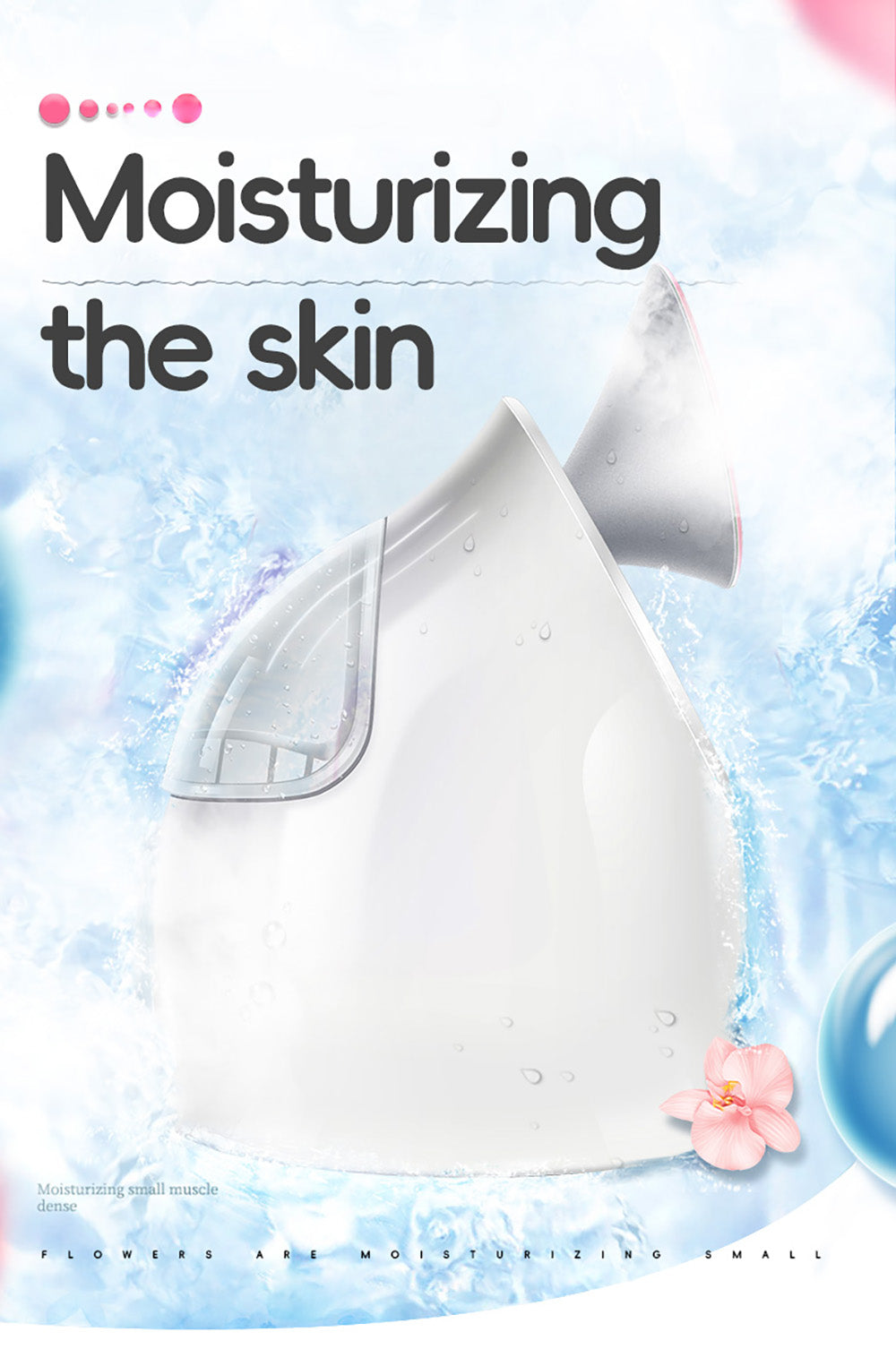 KSKIN KD2331A Horký iontový napařovač na obličej, aromaterapeutický domácí zvlhčovač pleti, teplý a horký sprej, penetrace iontového spreje - zástrčka EU