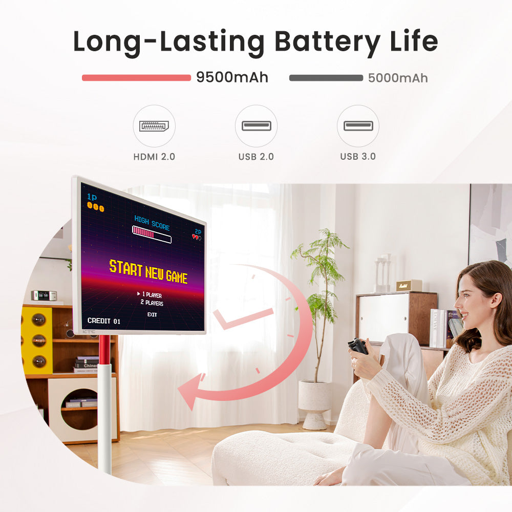 Mobilní monitor KTC A32Q7 Pro, 32'' 4K dotyková obrazovka, WiFi6, Android 13, RK3588S 8 jader, certifikace Google EDLA, baterie 9500 mAh, 8 GB RAM 128 GB ROM, nastavitelné úhly, 1*HDMI 2.0, 1*USB 3.0, 1*USB 2.0