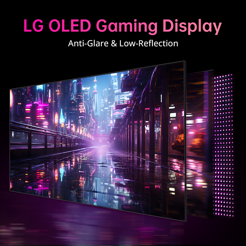 Herní monitor KTC G27P6 27" LG OLED, 2560x1440, 16:9, obnovovací frekvence 240 Hz, kontrastní poměr 1500000:1, 136% sRGB HDR10, doba odezvy 0,03 ms GTG, Low Blue FreeSync a G-Sync, 3x USB 3.0, 2x HDMI 2.0, DP 1.4 typu C, vestavěné reproduktory, KVM 65W, reverzní nabíjení, VESA