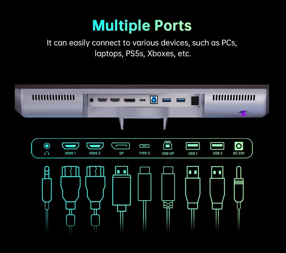 Herní monitor KTC G27P6 s úhlopříčkou 27 palců, OLED, rozlišením 2560x1440, obnovovací frekvencí 240 Hz a dobou přenosu 0,03 ms – zástrčka EU