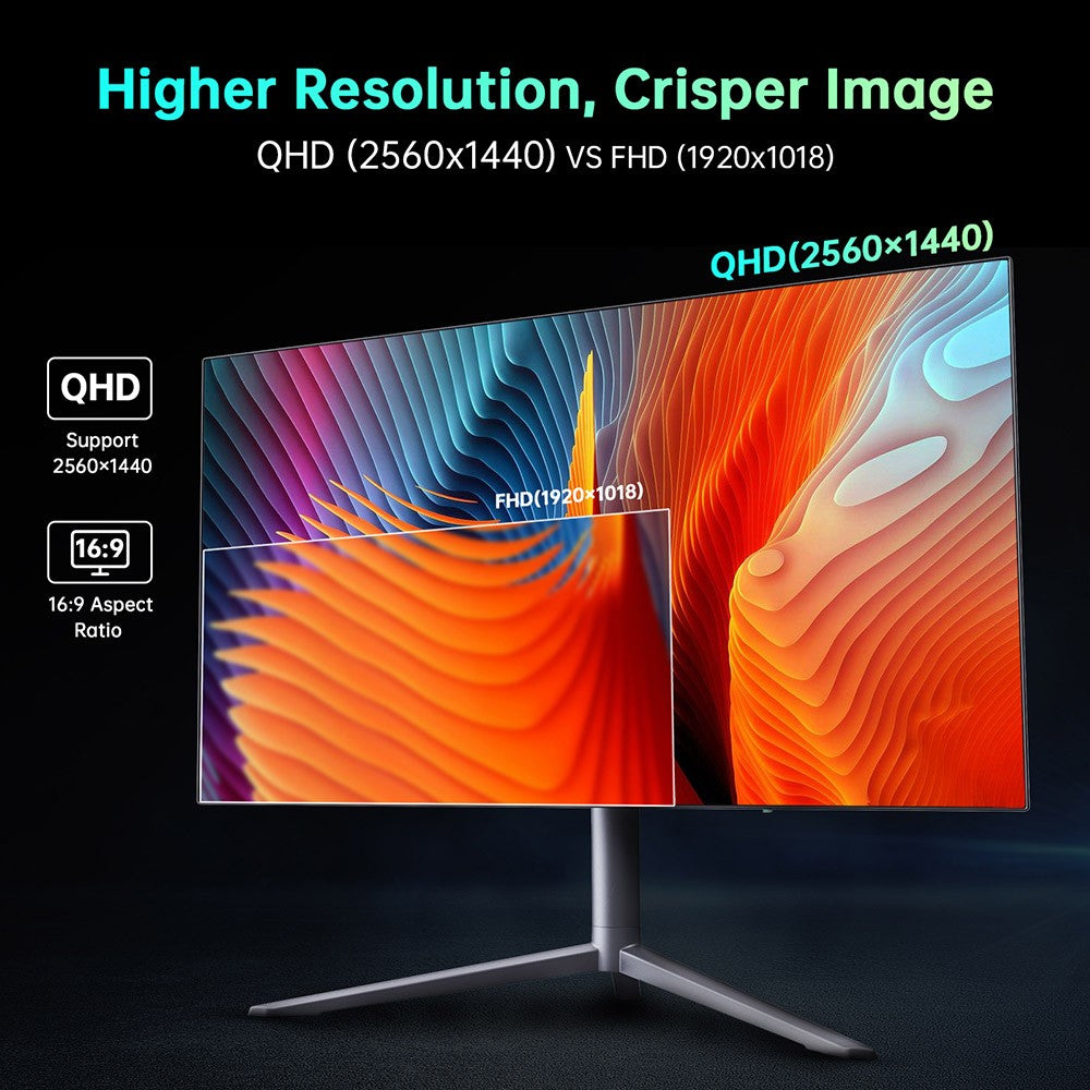 Herní monitor KTC G27P6 s úhlopříčkou 27 palců, OLED, rozlišením 2560x1440, obnovovací frekvencí 240 Hz a dobou přenosu 0,03 ms – zástrčka EU