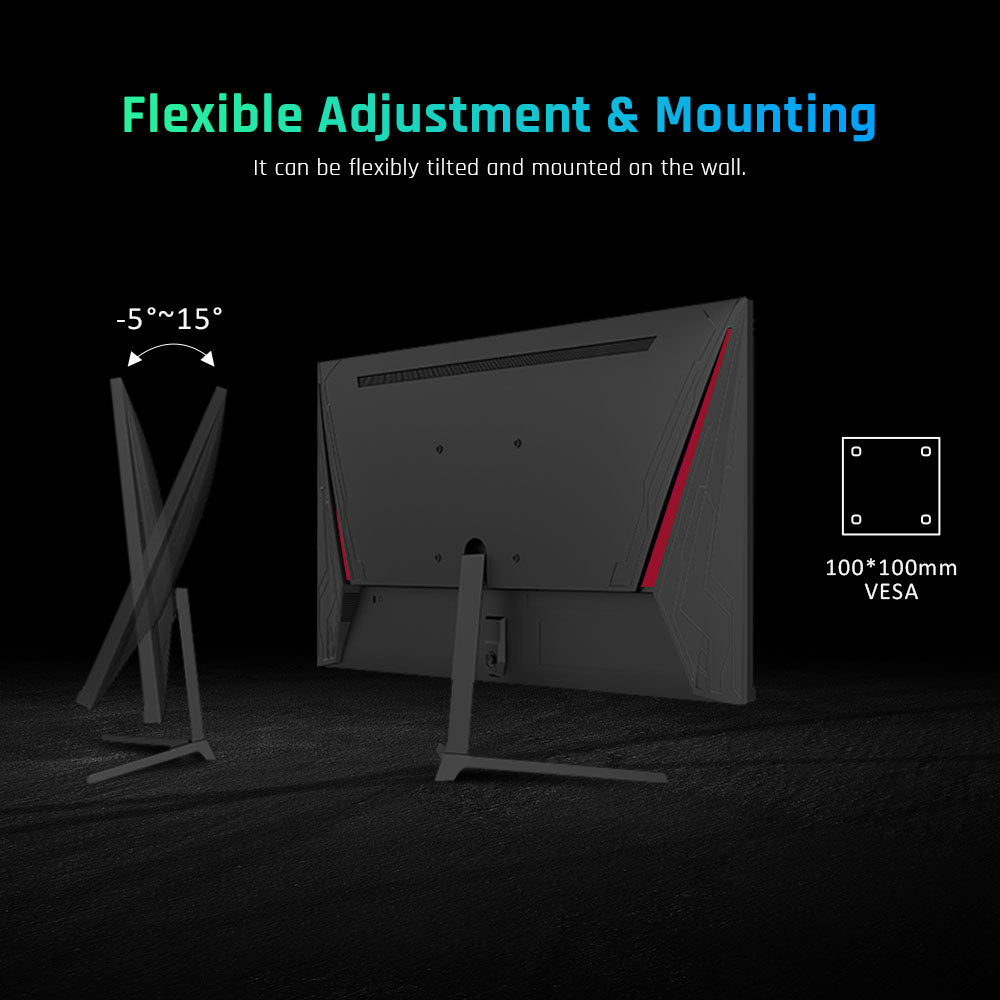 Herní monitor KTC H24T09P, 24palcový 1920x1080 16:9 FHD 165Hz ELED rychlý IPS panel, HDR10 1ms MPRT doba odezvy Low-blue kompatibilní s FreeSync G-Sync, 2xHDMI 2.0 2xDP 1.2 audio VESA displej