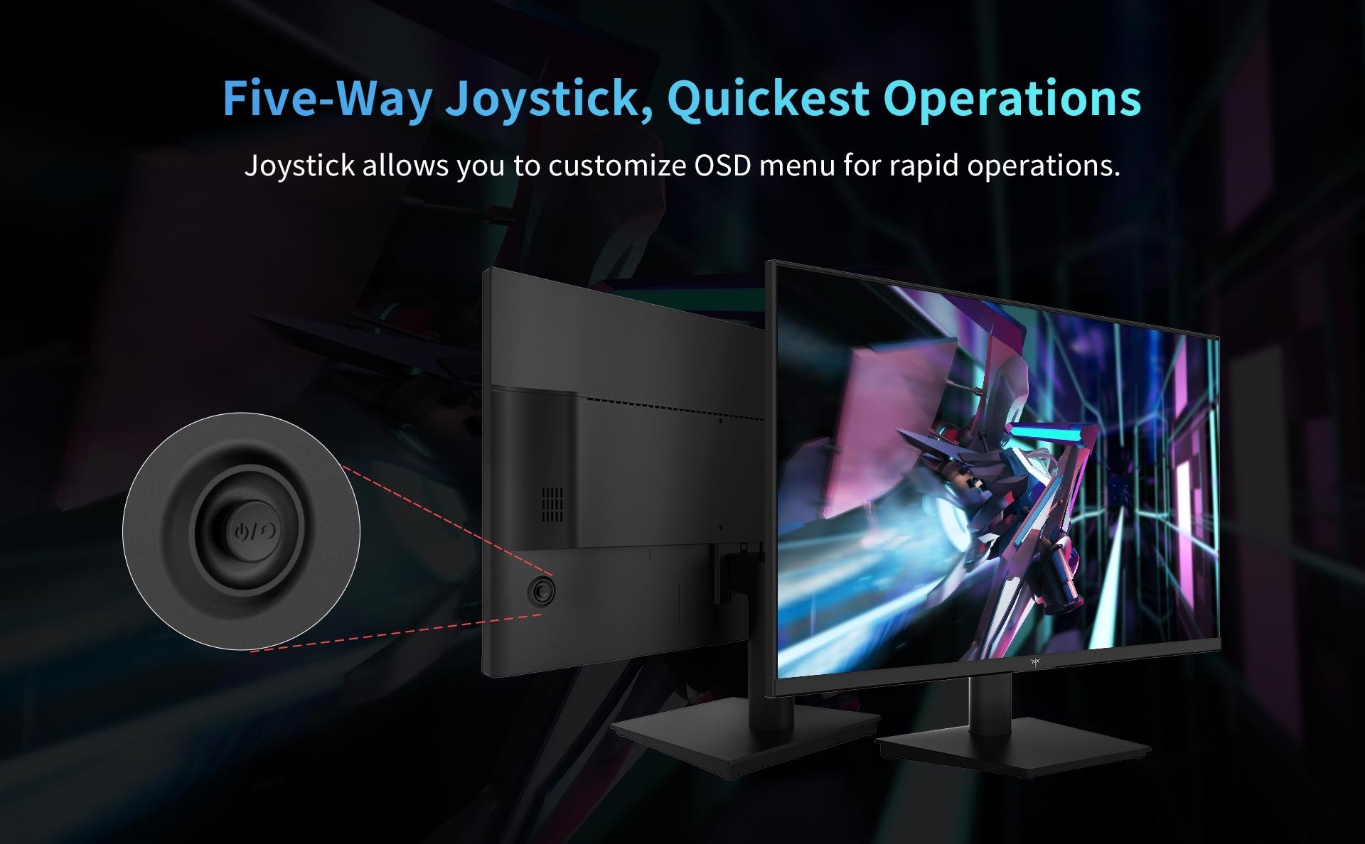 Herní monitor KTC H24V13 s úhlopříčkou 23,8 palce, 100 Hz, 1920 x 1080, 104 % sRGB, AdaptiveSync, VESA, nástěnný držák, nastavení náklonu