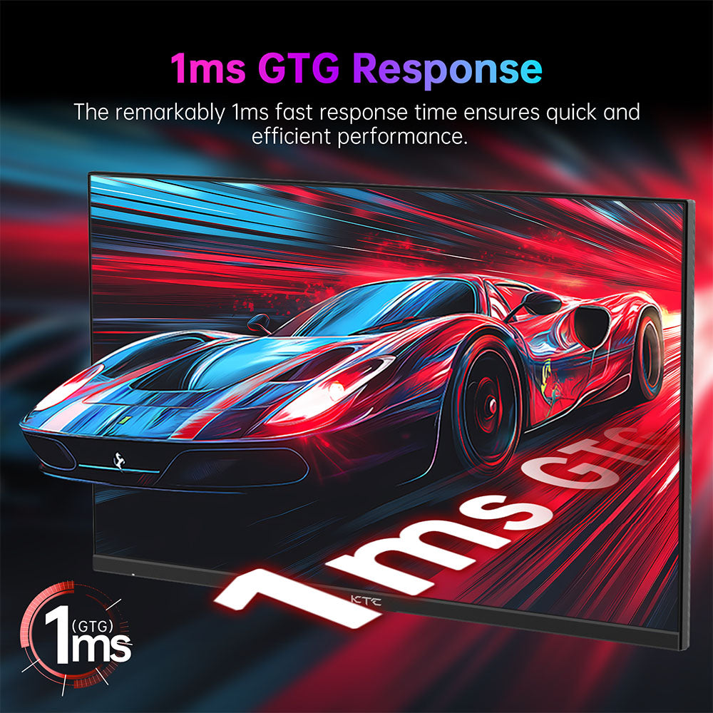 Herní monitor KTC H27E22P, 27palcový 1920*1080 FHD FAST VA panel, kontrastní poměr 4000:1, vysoká obnovovací frekvence 280 Hz, doba odezvy 1 ms GTG, FreeSync a G-Sync, HDR10, nízká hladina modrého světla a Flicker-free, 2*HDMI 2.0, 1*DP 1.4, 1*USB 2.0, 1*sluchátka