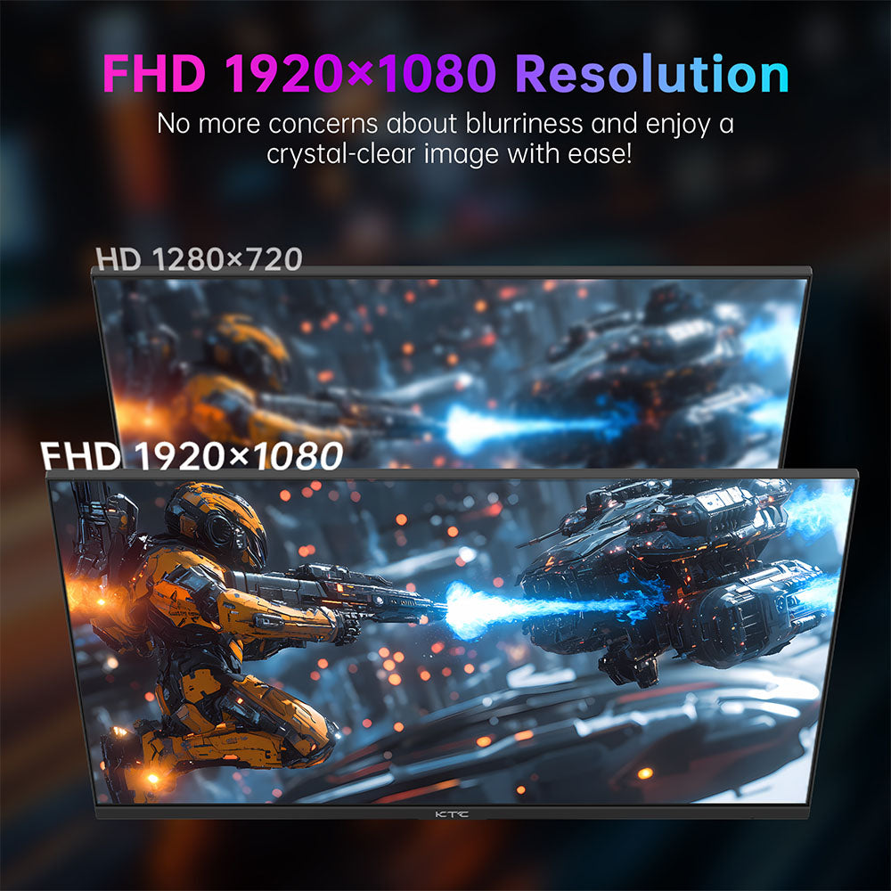 Herní monitor KTC H27E22P, 27palcový FHD FAST VA panel s rozlišením 1920*1080, kontrastní poměr 4000:1, vysoká obnovovací frekvence 280 Hz, doba odezvy 1 ms GTG, FreeSync a G-Sync, HDR10, nízká hladina modrého světla a Flicker-free, 2x HDMI 2.0, 1x DP 1.4, 1x USB 2.0, 1x sluchátka