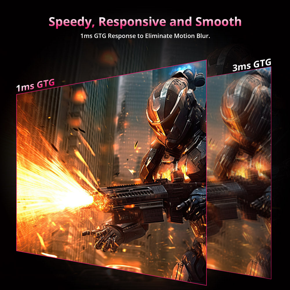 Herní monitor KTC H27P22S 27" s rozlišením 3840x2160 UHD, AUO 7.0, rychlý IPS panel, HDR400, obnovovací frekvence 160 Hz, doba odezvy 1 ms, 132 % sRGB, kompatibilní s FreeSync a G-SYNC, redukce modrého světla, 2x HDMI 2.1, 2x DP 1.4, 1x USB 2.0, nastavitelný stojan a držák VESA