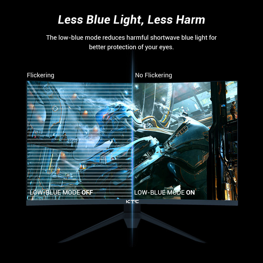 Herní monitor KTC H27S17 27" s rozlišením 1500R, QHD 2560x1440, poměr stran 16:9, ELED, 165 Hz, 99 % sRGB, kontrastní poměr 4000:1, doba odezvy MPRT 1 ms, nízká rozmazání pohybem, kompatibilní s FreeSync, G-Sync, USB, HDMI 2.0, 2x DP 1.2, audio výstup, držák VESA