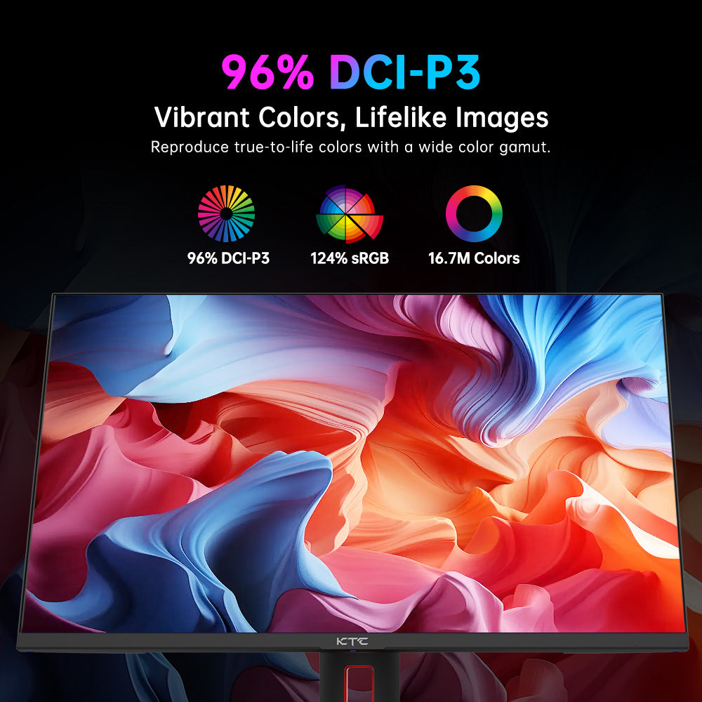 Herní monitor KTC H27T22 27" 2560x1440 QHD 16:9 ELED 180Hz Rychlý IPS panel Obrazovka 1ms GTG Doba odezvy 99% sRGB HDR10 Nízké rozmazání pohybu Kompatibilní s FreeSync G-SYNC USB 2xHDMI 2.0 2xDP 1.4 Audio výstup Horizontální a vertikální otočení Držák VESA