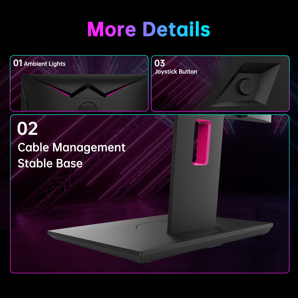 Herní monitor KTC H27T22 27" 2560x1440 QHD 16:9 ELED 180Hz Rychlý IPS panel Obrazovka 1ms GTG Doba odezvy 99% sRGB HDR10 Nízké rozmazání pohybu Kompatibilní s FreeSync G-SYNC USB 2xHDMI 2.0 2xDP 1.4 Audio výstup Horizontální a vertikální otočení Držák VESA