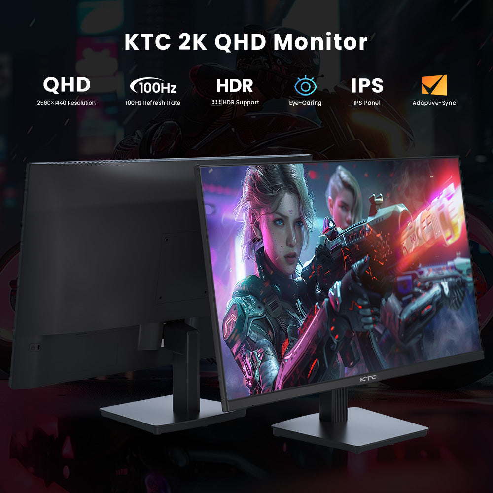 Kancelářský monitor KTC H27T27 s úhlopříčkou 27 palců, QHD a obnovovací frekvencí 100 Hz, rozlišením 2K QHD a pokročilým IPS panelem