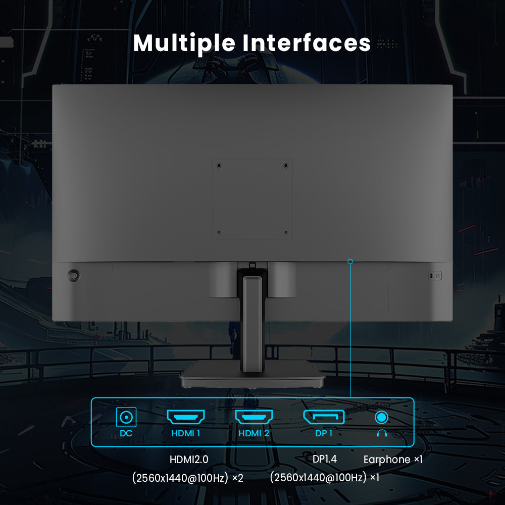 Kancelářský monitor KTC H27T27 s úhlopříčkou 27 palců, QHD a obnovovací frekvencí 100 Hz, rozlišením 2K QHD a pokročilým IPS panelem