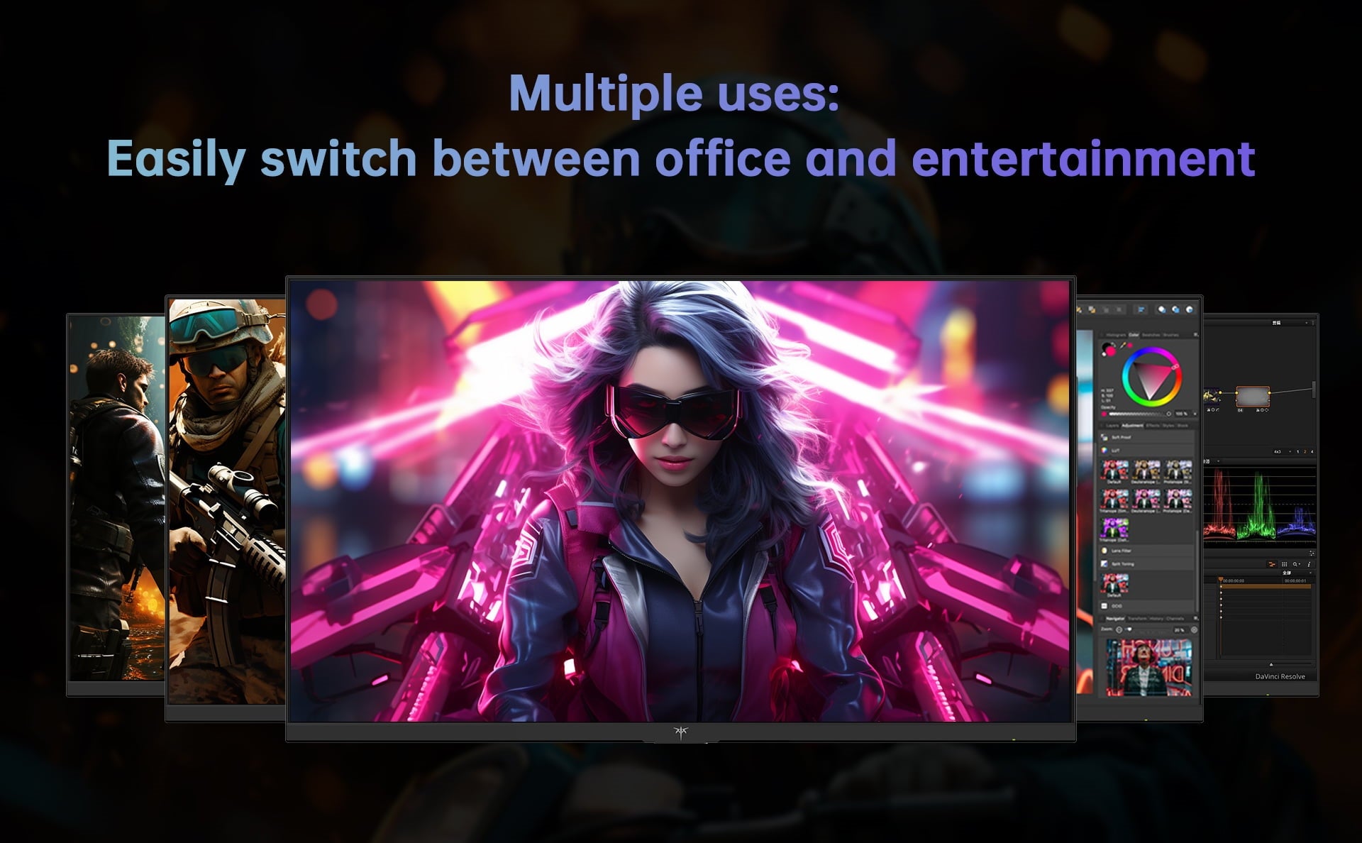 Herní monitor KTC H27V13 s úhlopříčkou 27 palců, 100 Hz, 1920 x 1080, 10 bitů, 106 % sRGB, AdaptiveSync, VESA, nástěnný držák, nastavení náklonu