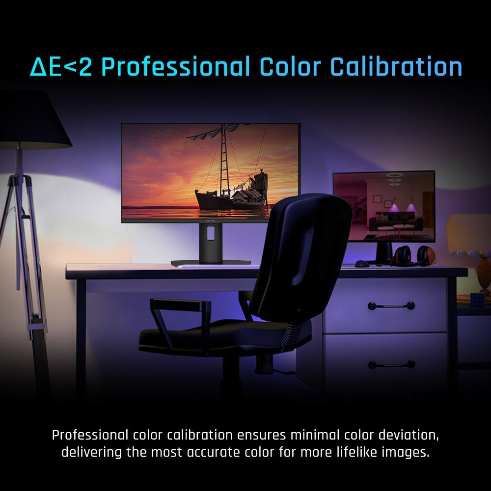 Herní monitor KTC M27P20 Pro s úhlopříčkou 27 palců, mini LED, rozlišení 3840x2160 UHD 160Hz, 4K AUO, rychlý IPS panel, doba odezvy 1 ms MPRT, technologie Quantum Dot HDR 1000, FreeSync a G-Sync, vestavěné reproduktory, USB 3.0 Upstream, 2x HDMI 2.1 DP 1.4, 90W Type-C Audio, KVM, montáž na stěnu, VESA