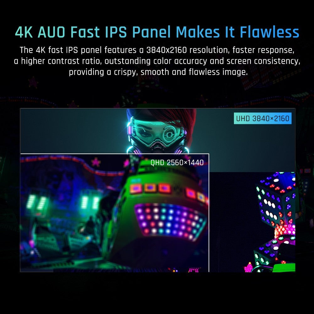 Herní monitor KTC M27P20 Pro s úhlopříčkou 27 palců, mini LED, rozlišení 3840x2160 UHD 160Hz, 4K AUO, rychlý IPS panel, doba odezvy 1 ms MPRT, technologie Quantum Dot HDR 1000, FreeSync a G-Sync, vestavěné reproduktory, USB 3.0 Upstream, 2x HDMI 2.1 DP 1.4, 90W Type-C Audio, KVM, montáž na stěnu, VESA