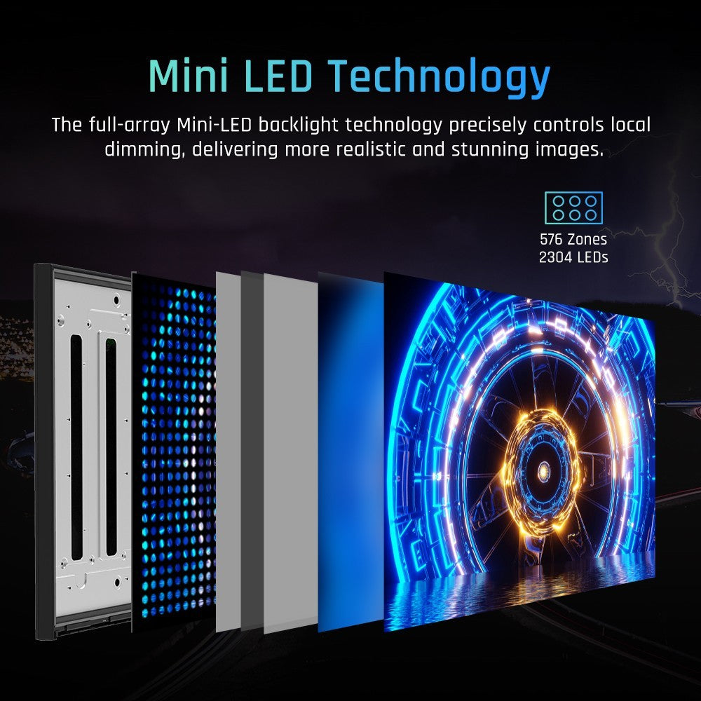 Herní monitor KTC M27P20 Pro s úhlopříčkou 27 palců, mini LED, rozlišení 3840x2160 UHD 160Hz, 4K AUO, rychlý IPS panel, doba odezvy 1 ms MPRT, technologie Quantum Dot HDR 1000, FreeSync a G-Sync, vestavěné reproduktory, USB 3.0 Upstream, 2x HDMI 2.1 DP 1.4, 90W Type-C Audio, KVM, montáž na stěnu, VESA