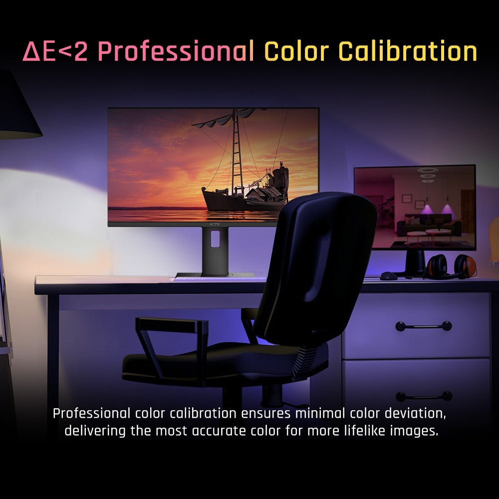 Herní monitor KTC M27T20 27 palců, mini LED, 2560x1440, 2K QHD, 165 Hz, HVA, doba odezvy 1 ms MPRT, technologie Quantum Dot, HDR 1000, kompatibilní s FreeSync G-Sync, vestavěné reproduktory, okolní osvětlení, USB 3.0, upstream, 2x HDMI 2.0, DP 1.4, 90 W, audio typu C, nástěnný držák na KVM