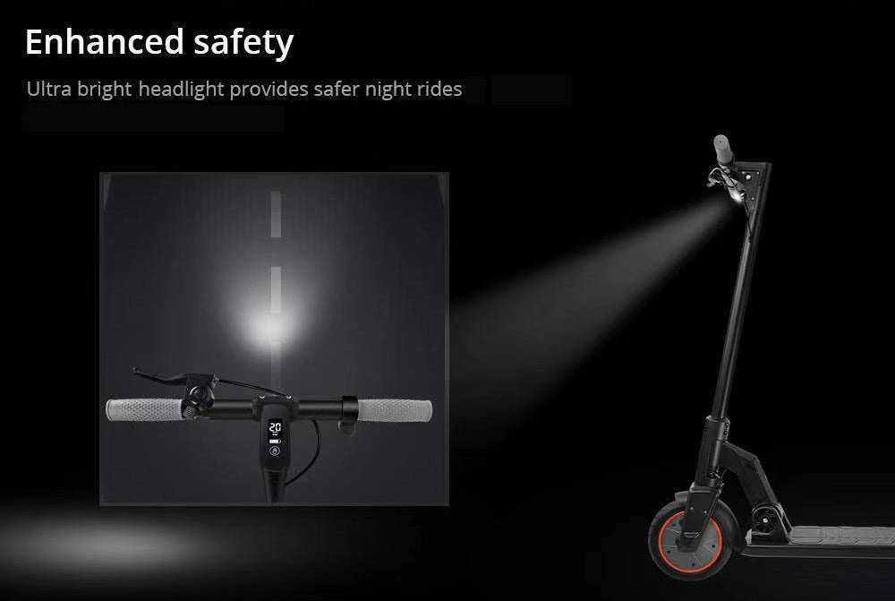 Elektrická koloběžka KUGOO M2 Pro, motor 350 W, baterie 36 V 10 Ah, pneumatiky 8,5 palce, maximální rychlost 30 km/h, dojezd 45 km, mechanická kotoučová brzda, dvojité odpružení, LCD displej