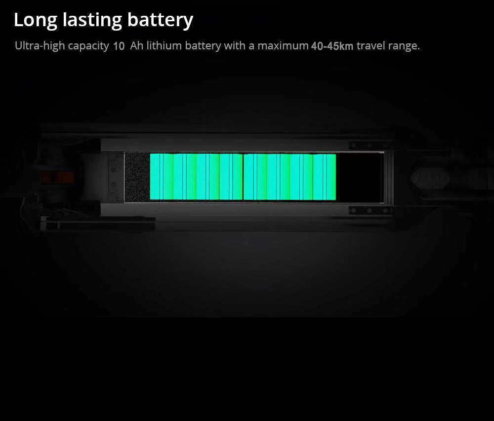 Elektrická koloběžka KUGOO M2 Pro, motor 350 W, baterie 36 V 10 Ah, pneumatiky 8,5 palce, maximální rychlost 30 km/h, dojezd 45 km, mechanická kotoučová brzda, dvojité odpružení, LCD displej
