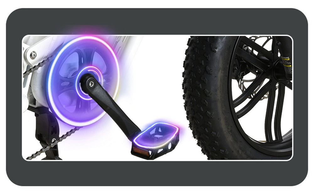 Elektrické kolo KUGOO T01 48V 500W Motor 13Ah Baterie 20X4,0 palce Hydraulické brzdy Dojezd 50-65KM Nosnost 150KG - Černá