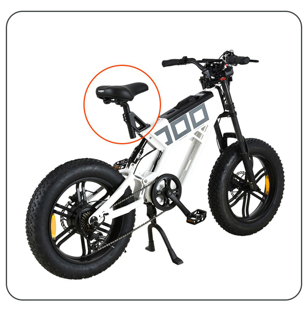 Elektrické kolo KUGOO T01 48V 500W Motor 13Ah Baterie 20X4,0 palce Hydraulické brzdy Dojezd 50-65KM Nosnost 150KG - Černá