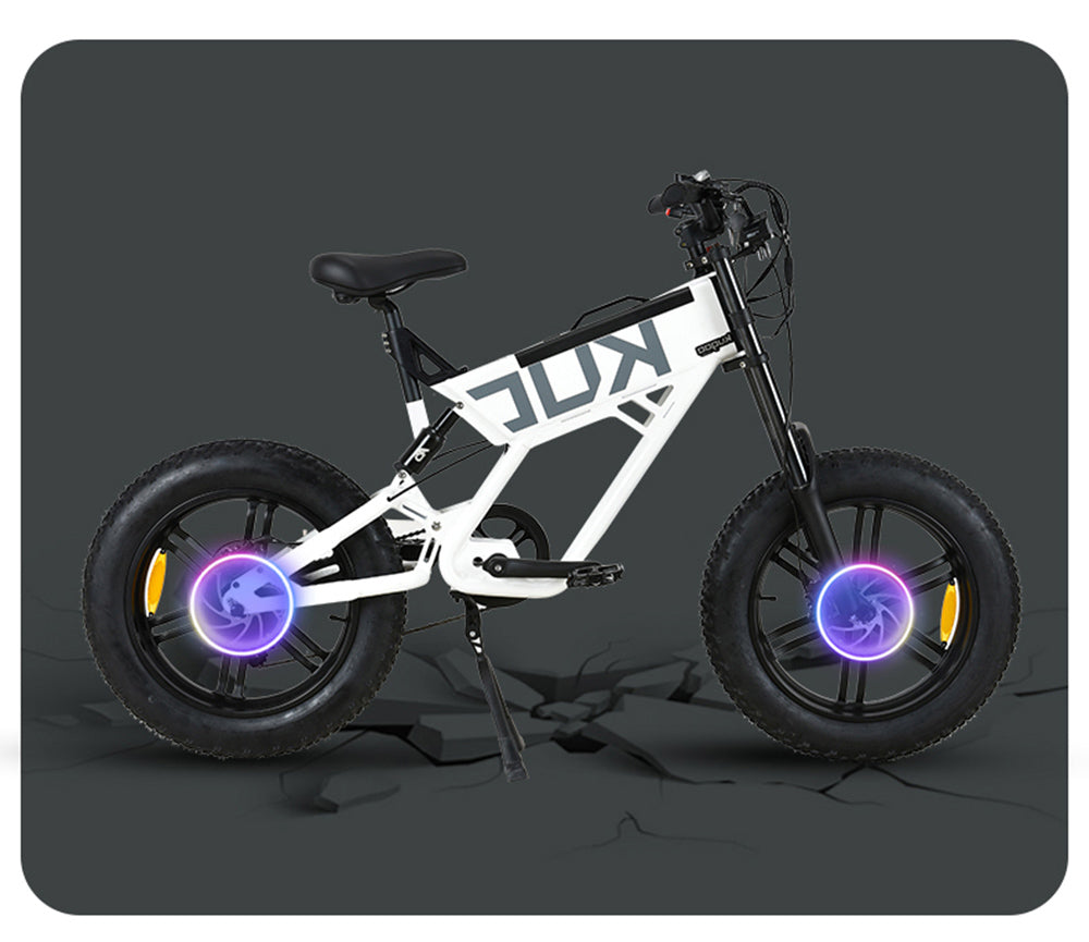 Elektrické kolo KUGOO T01 48V 500W Motor 13Ah Baterie 20X4,0 palce Hydraulické brzdy Dojezd 50-65KM Nosnost 150KG - Černá