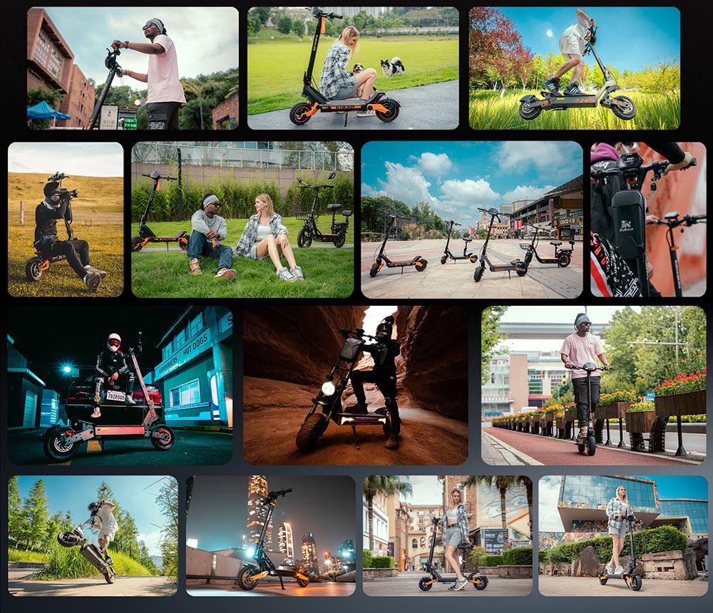 Skládací elektrická koloběžka Kukirin G2, motor 800 W, baterie 48 V 15 Ah, 10palcové pneumatiky, maximální rychlost 45 km/h, dojezd 55 km, dotykový displej, přední a zadní kotoučové brzdy