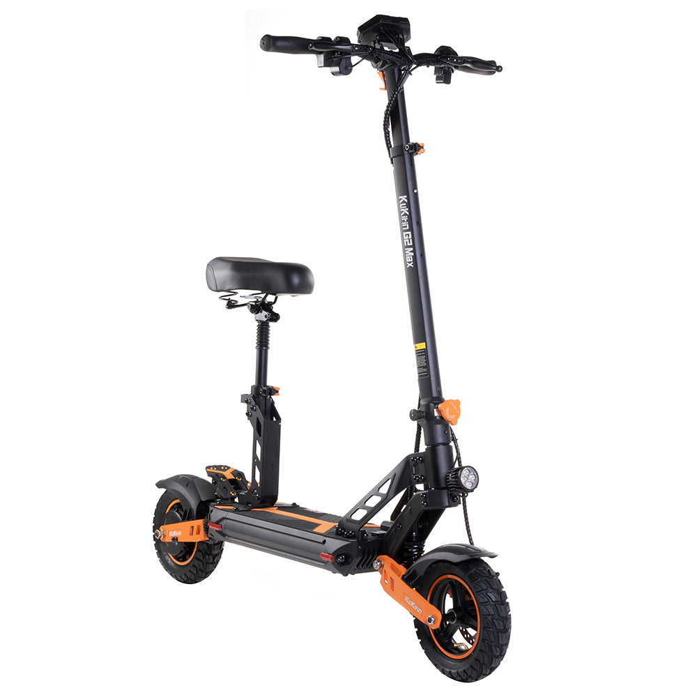 KuKirin G2 Max Electric Scooter 10 Inch Off-road Tires 1000W Motor 55Km/h Max Speed 48V 20Ah Battery 80km Range 120KG Max Load Detachable Seat Adjustable Height
