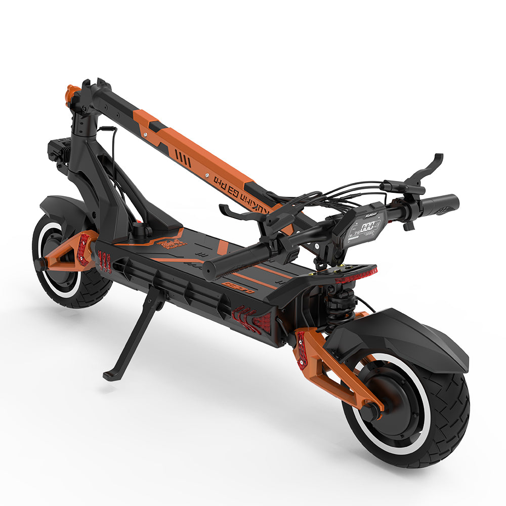 KuKirin G3 Pro 2024 Version 1200W*2 Motor Off-Road Electric Scooter 10 Inch Tire 52V 23.2Ah Removable Battery 80km range 65km/h Max Speed Dual Hydraulic Shock Absorber system IP54 Waterproof Dual Hydraulic Brake