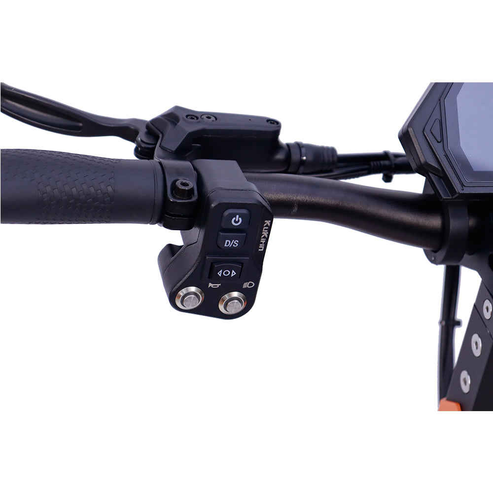 KuKirin G3 Pro 2024 verze 1200W*2 motor terénní elektrická koloběžka 10palcové pneumatiky 52V 23,2Ah vyměnitelná baterie dojezd 80 km maximální rychlost 65 km/h dvojitý hydraulický tlumič nárazů vodotěsnost IP54 dvojitá hydraulická brzda